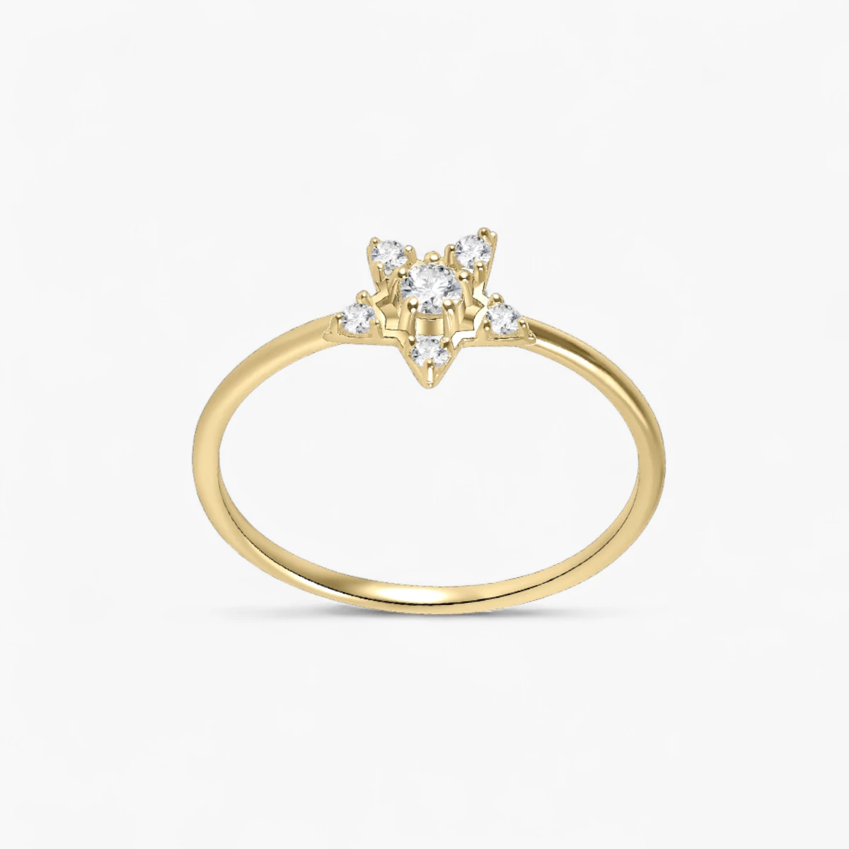 Moissanite Star Ring