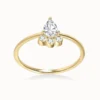 Pear Moissanite Cluster Ring