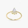 Pear Moissanite Cluster Ring