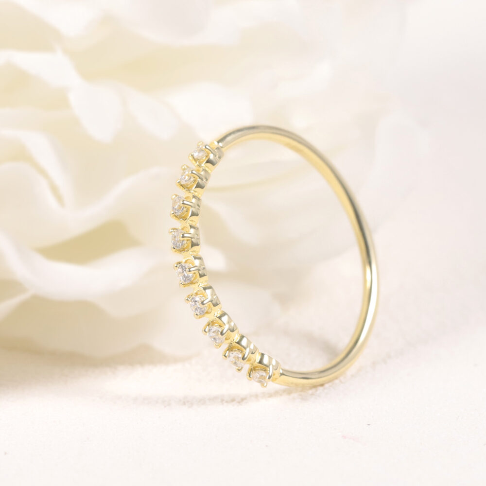 Moissanite Semi Pave Ring - Image 3