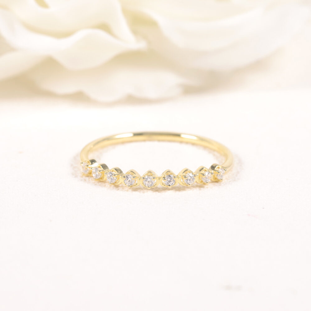Moissanite Semi Pave Ring - Image 4