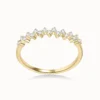 Staggered Spark Moissanite Ring