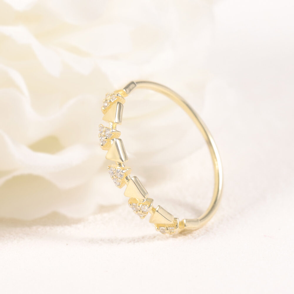 Triangle Moissanite Pavé Band - Image 4