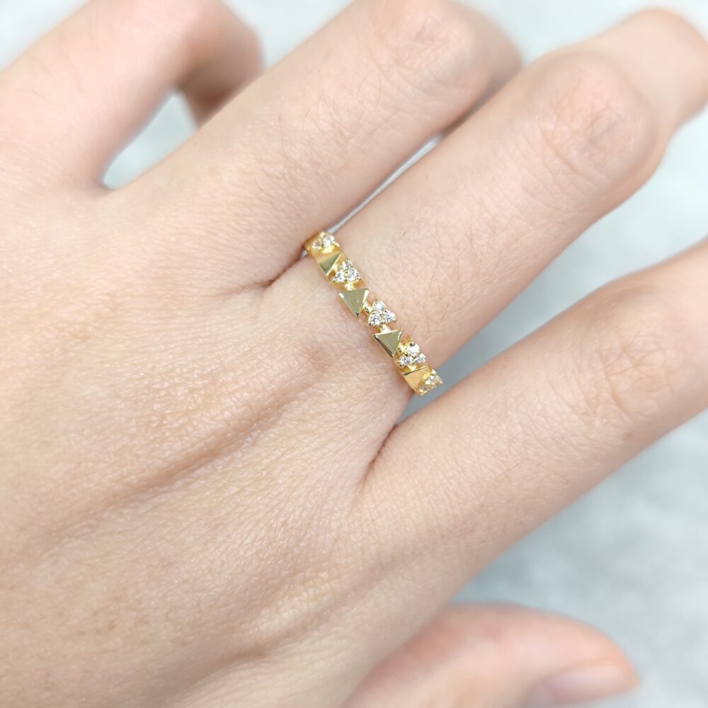 Triangle Moissanite Pavé Band - Image 2