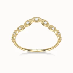 Fairy Light Moissanite Curved Ring