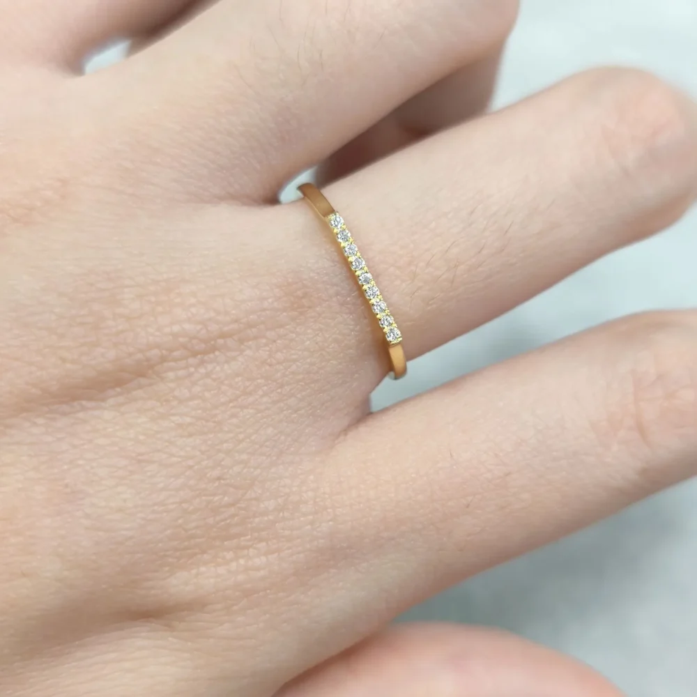 Moissanite Bar Ring - Image 2