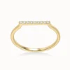 Moissanite Bar Ring