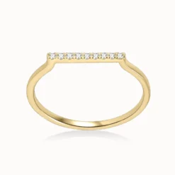 Moissanite Bar Ring