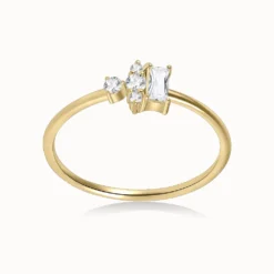 Moissanite Cluster Ring