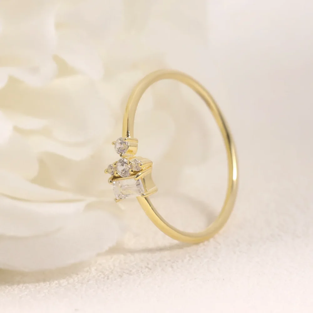 Moissanite Cluster Ring - Image 3