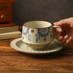 Alternative view of Blue Petal Wabi Cup & Saucer