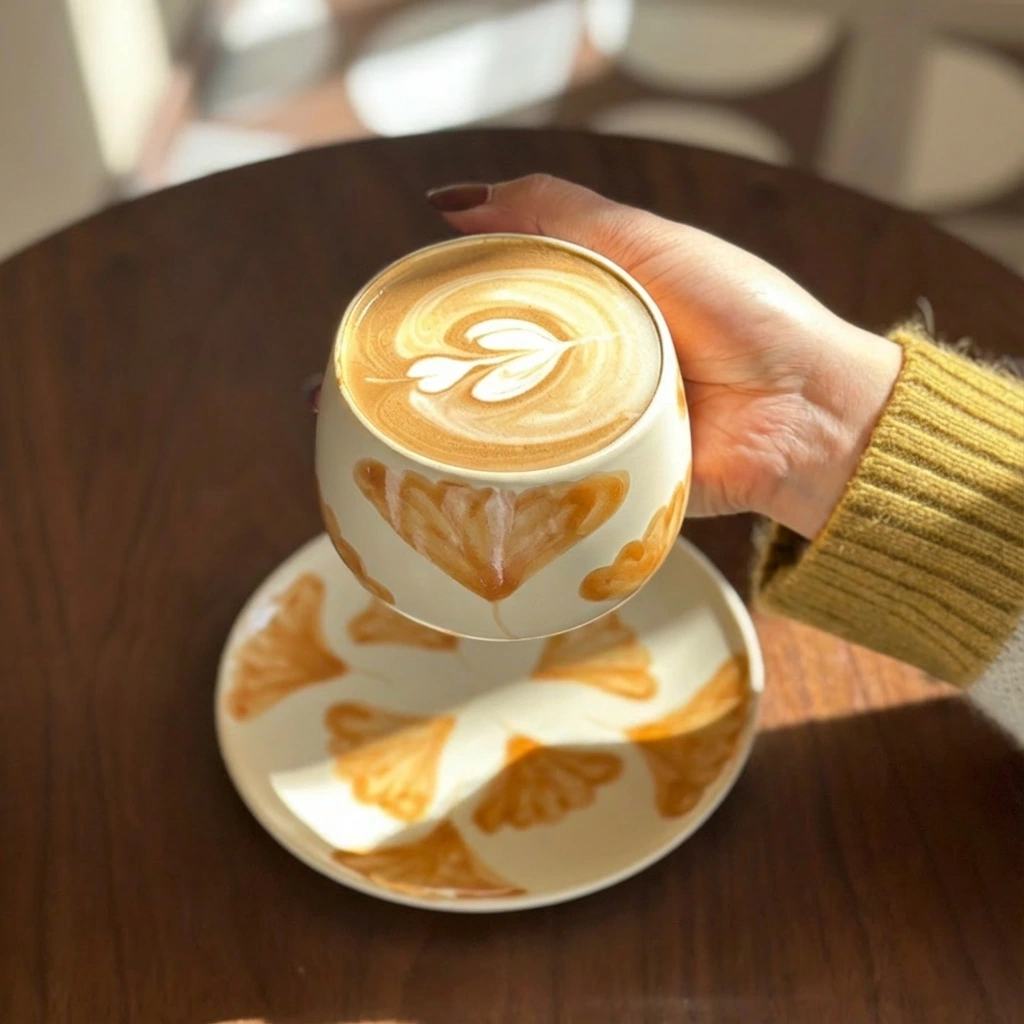 Ginkgo Leaf Mug&Saucer