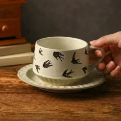 Alternative view of Swallow Cup & Saucer