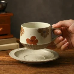 Alternative view of Terracotta Bloom Cup & Saucer